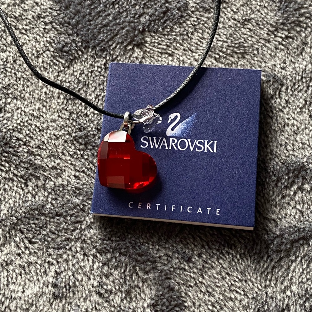 Swarovski Mini Heart Pendant Necklace Red